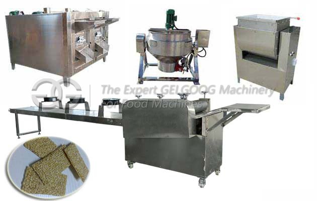 Automatic Stainless Steel Sesame Bar Molding and Cutting Mach