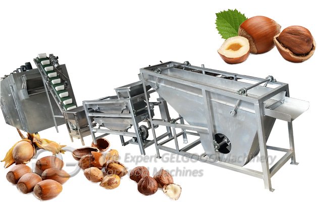 Automatic Almond Hazelnut Shelling Hulling Production Line