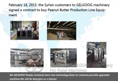 February 18, 2015, the Syrian customers to GELGOOG machinery signed a contract to buy Peanut Butter P