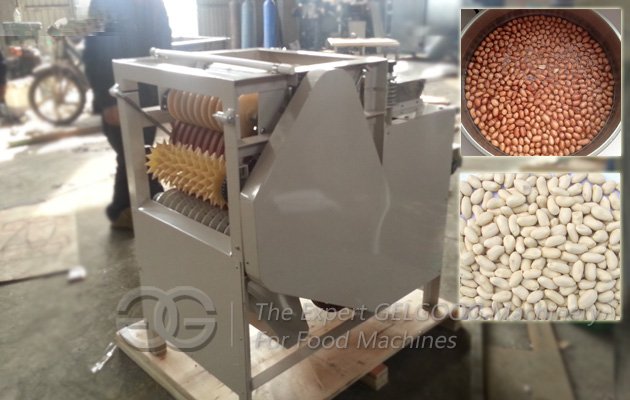 Wet peanut peeling machine