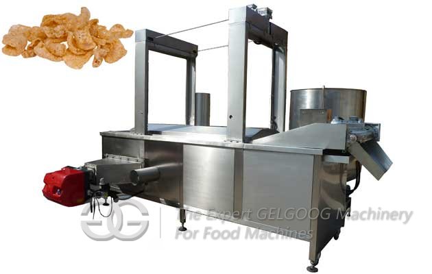 Gas Continuous Nuts/Pig Skin Frying Machine with Oil Filtering Function