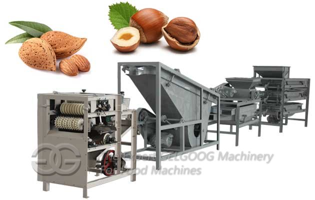 Almond Shelling Peeling Line